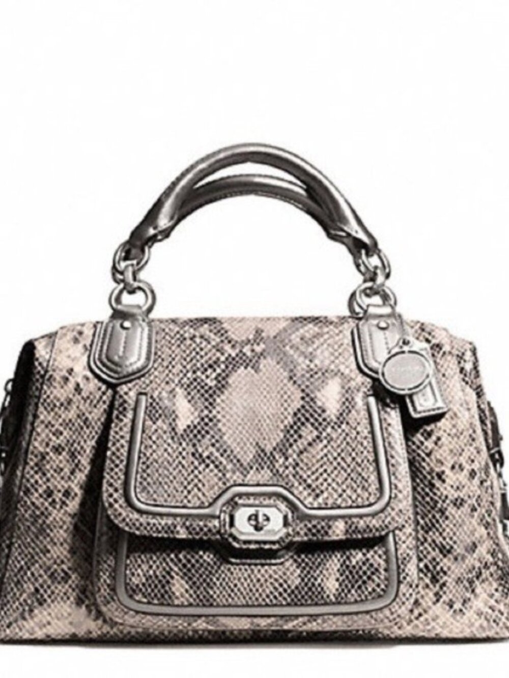 Coach Campell Exotic Python Shoulder Bag Purse